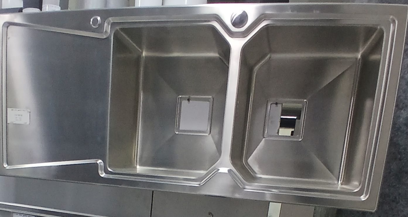 سینک استیل ایتالیایى توکار S28 الماس ضدخش 23*50*116 | بازرگانی ستار فتوحی
