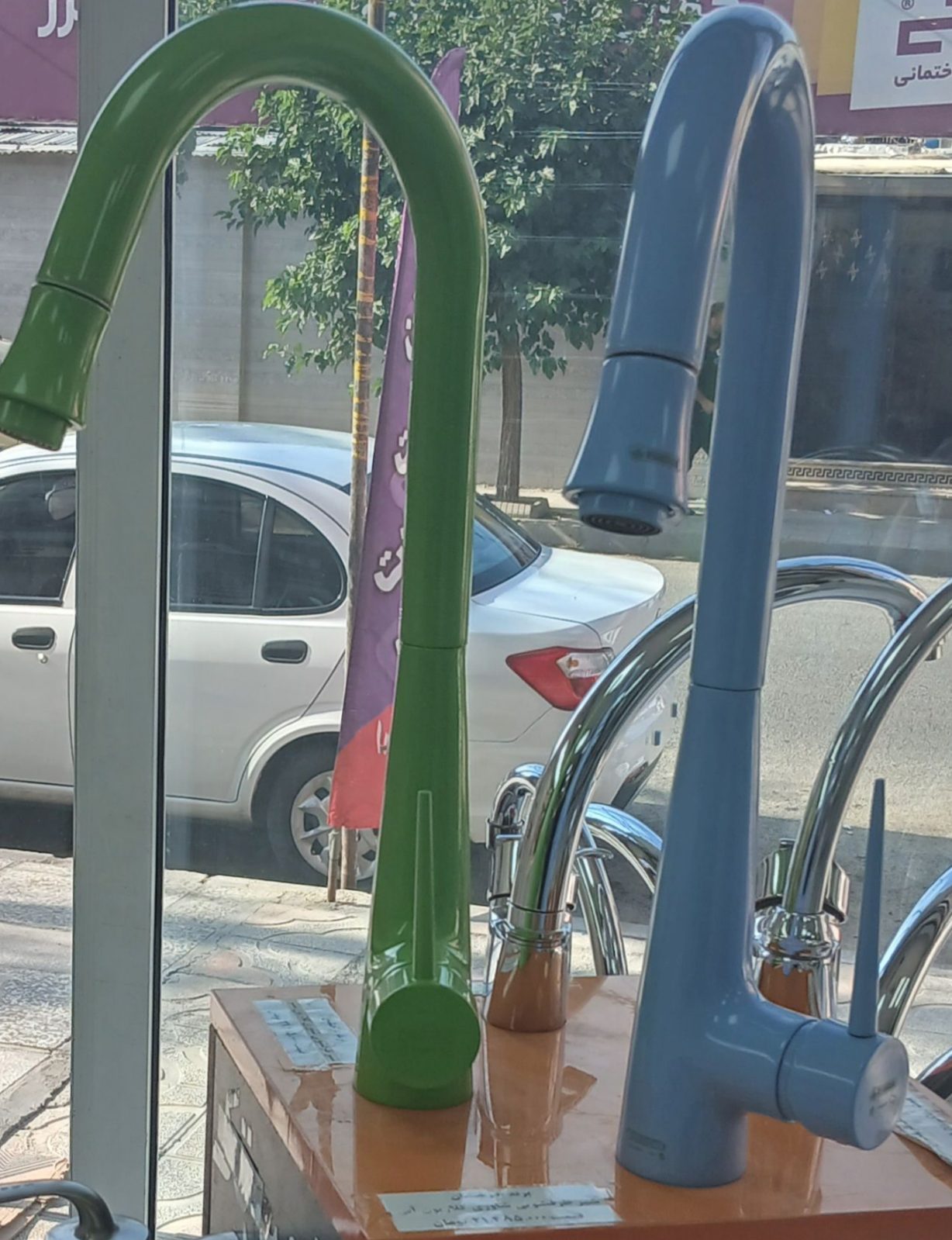 شیرآلات درخشان - شیر ظرفشویی شاوری کلاریون سبز
