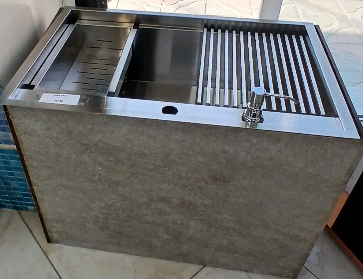 سینک استیل باکسی 50*75